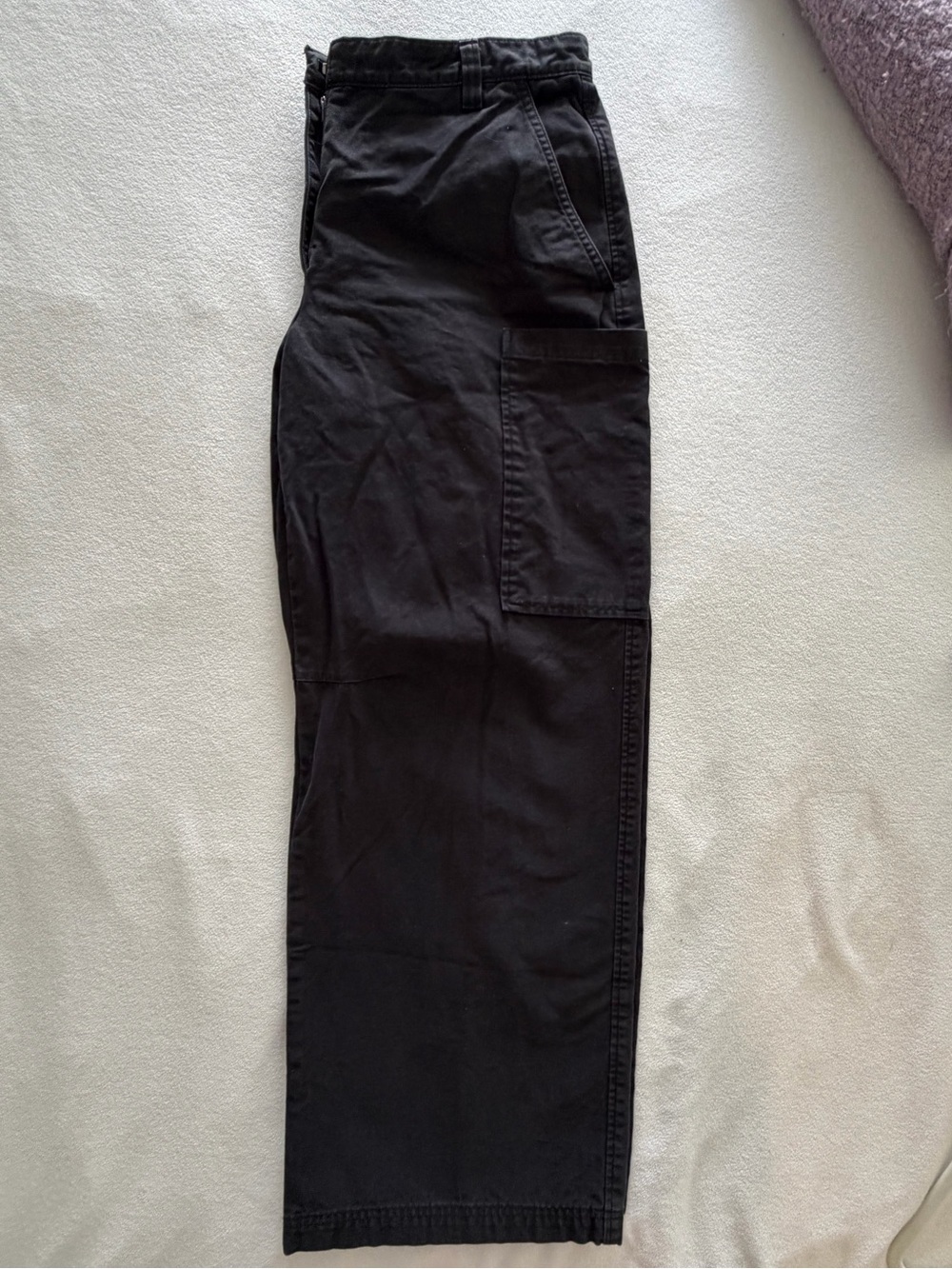 Calvin Klein Jeans Black Wide-Leg Cargo Pants